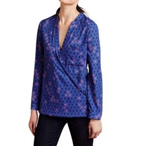 Maeve Anthropologie Eva Wrap Blouse